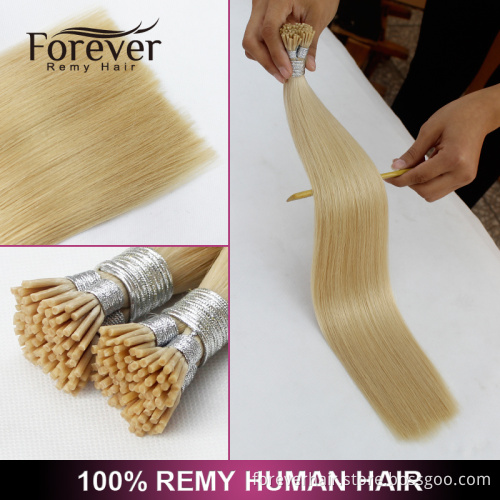 Forever high quality 100 real Indian remy human blonde #613 double drawn stick tip hair